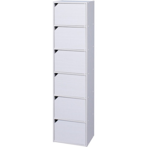 IRIS 250485 モジュールボックス扉付 オフホワイト IRIS MDB6DWH 物流 保管用品 収納用品 カラーボックス(代引不可)【送料無料】