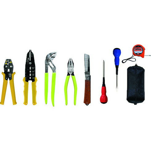 TTC 電気工事士技能試験工具セット 9点セット(圧着工具ショートタイプ) TTC TSE01S 手作業工具 工具セット 電設 配管工具セット(代引不可)【送料無料】