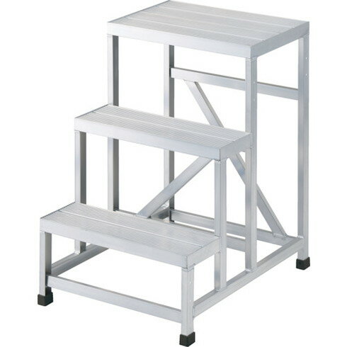 TRUSCO アルミ製溶接一体構造型作業台 三段(完成品) W600×D800×H750 TRUSCO WTDB36875 工事 照明用品 はしご 脚立 作業台(代引不可)【送料無料】