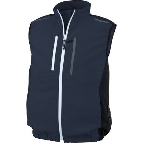 【商品スペック】特長●ファンの位置が通常よりも脇に配置され、車の運転や椅子に座った状態でもファンが邪魔になりません。●再生PETを使用した地球に優しい空調服ベストです。用途●高温多湿の場所や作業全般に。仕様●色：コン●胸囲(cm)：108●肩幅(cm)：39●着丈(cm)：63●裾廻(cm)：67●裾廻最大(cm)：98●サイズ：SS仕様2●帯電防止 JIS T 8118 適合商品●リサイクル●伸縮素材材質／仕上●本体:ポリエステル100%セット内容／付属品注意【代引きについて】こちらの商品は、代引きでの出荷は受け付けておりません。【送料について】北海道、沖縄、離島は送料を頂きます。