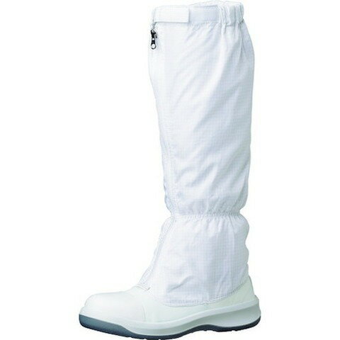 ミドリ安全 トウガード付 静電安全靴 GCR1200 フルCAP フード ホワイト 23.5cm GCR1200FCAPH23.5(代引..