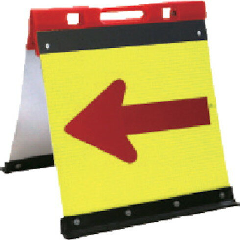 ANZEN 方向指示板 ガルバ方向指示板 折リタタミ式 450*450 イエロー ANZEN JHGO450PK 安全用品 標識 標..