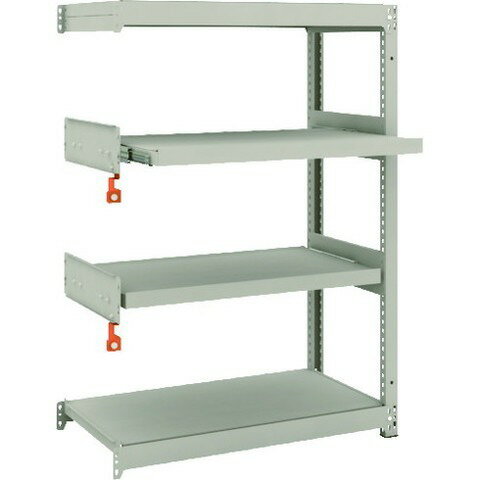 TRUSCO トラスコ M1.5型軽中量棚 860X445X1200 2段 スライド2段 連結 M1.54342M2B 組立品 組立設置不可(代引不可)【送料無料】