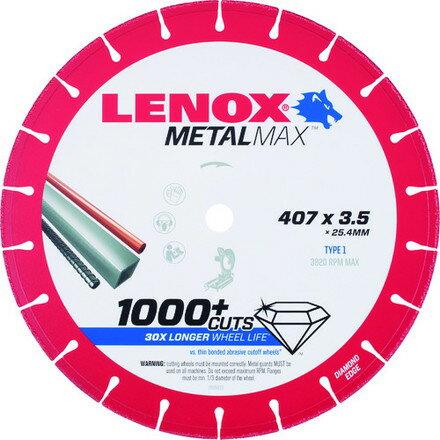 LENOX メタルマックス 405mm LENOX社 電動 油圧 空圧工具 切断用品 ダイヤモンドカッター(代引不可)【..