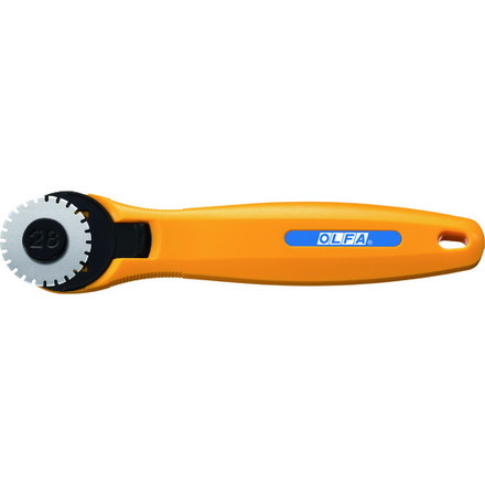 OLFA ロータリーカッター ミシン目ロータリー28 全長147mm オルファ 手作業工具 ハサミ カッター 鋸 ロ..