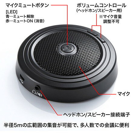 SANWA WEB会議高感度USBマイク サンワサプライ オフィス 住設用品 OA用品 周辺機器(代引不可)【送料無料】
