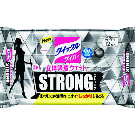 Kao クイックル立体吸着ウエットシートストロング 12枚 花王グループカスタマーマーケティング 清掃 衛..