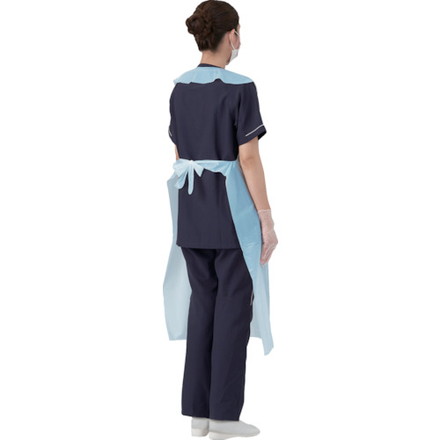 竹虎 ビニールエプロンP ブルー 50枚入 竹虎 保護具 保護服 防護服 エプロン(代引...