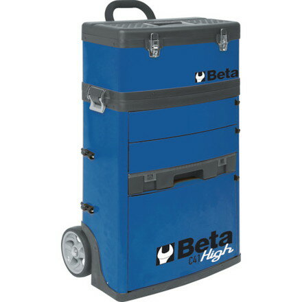 ベータ 移動式ツールトロリー C41H ブルー Beta社 物流 保管用品 ツールワゴン スチール製ワゴンキャビ..