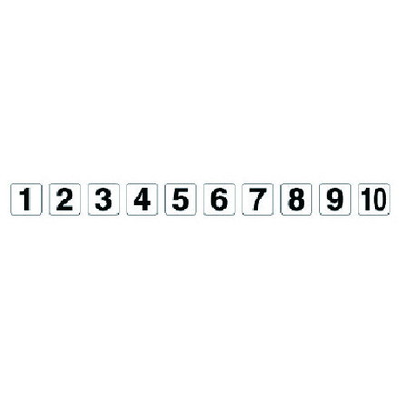 樂天商城 - ユニット 番号札ステッカー 1~10 各1枚入 10枚組 50×50 ユニット 安全用品 標識 標示 安全標識(代引不可)