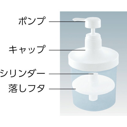 TAKEMOTO PST-1100ポンプ用落シ蓋ツマミ付 乳白 竹本容器 研究用品 ボトル 容器 ス...