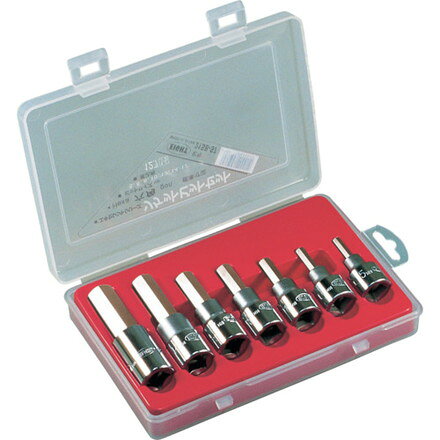 エイト 六角ソケットビット 寸法差込角12.7mm 7本セット 5~17mm エイト 手作業工具...