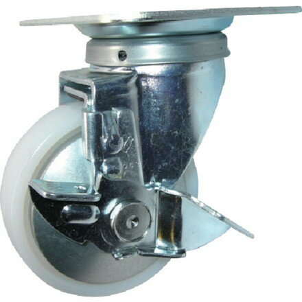 ハンマー 旋回式ナイロン車輪ローラーベアリング150mm ストッパー付 ハンマーキャスター 金物 建築資材..