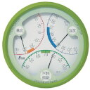 シンワ 温湿度計 不快指数R-2 丸型15cm グリーン シンワ測定 測定 計測用品 環境計測機器 温度計 湿度計(代引不可)