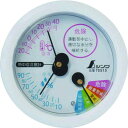 シンワ 温湿度計F-3S熱中症注意丸型6.5cmホワイト シンワ測定 測定 計測用品 環境計測機器 温度計 湿度計(代引不可)