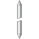 ナカニシ 超硬カッター テーパーシングルカット刃径3.0mm 刃長2.5mm ナカニシ 電動 油圧 空圧工具 研削研磨用品 超硬バー(代引不可)