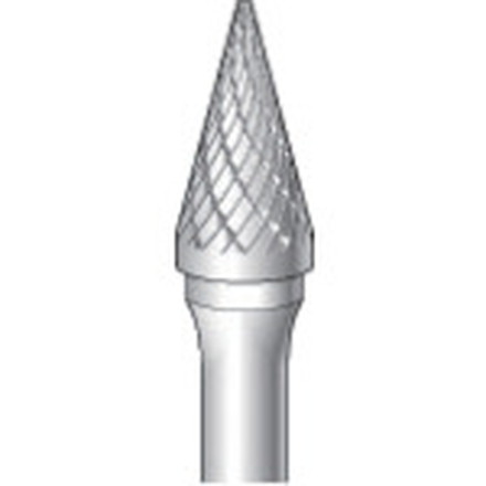 ナカニシ 超硬カッター テーパーダブルカット刃径9.5mm 刃長16.0mm ナカニシ 電動 油圧 空圧工具 研削研磨用品 超硬バー(代引不可)【送料無料】