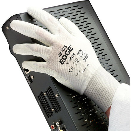 アンセル 【売切廃番】ウレタン背抜手袋 エッジ 48-125 ホワイト XXLサイズ アンセ...