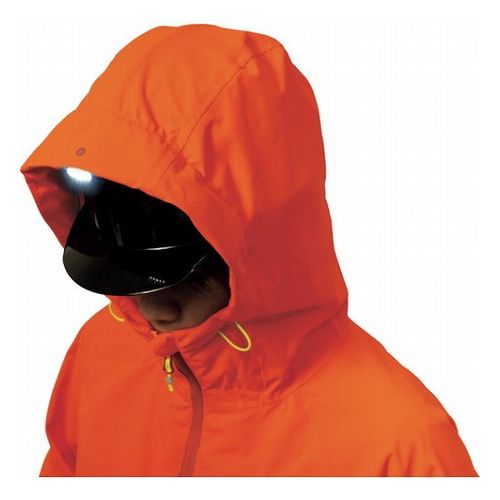 マック フーディライトレインジャケット オレンジ LL AS8203L 保護具 作業服 雨具(...