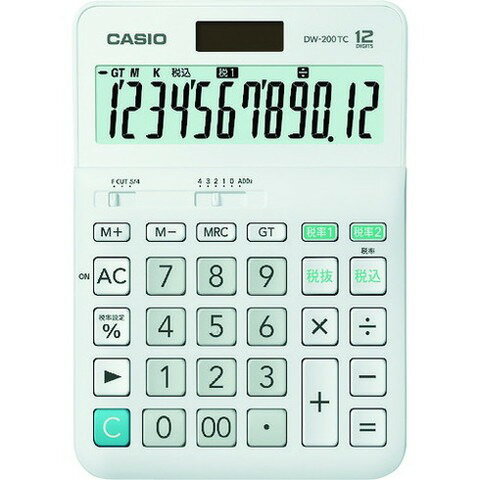 カシオ W税率電卓(デスクタイプ) DW200TCN(代引不可)【送料無料】 カシオ W税率電卓(デスクタイプ) DW200TCN(代引不可)【送料無料】