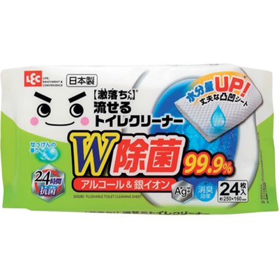レック 激落ち除菌流せるトイレクリーナー 24枚入り S00280 清掃・衛生用品 労働衛生用品 トイレ用品(代引不可)