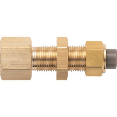 潤工社 黄銅製継手(ミリ系列) 隔壁メスユニオン 8×5mm Rc1/4 PNF8X5PT14BS 空圧用品 流体継手・チューブ チューブ継手(代引不可)