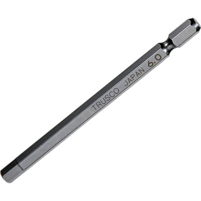 TRUSCO 六角ビット 100L 6.0mm THBM60 電動・油圧・空圧工具 ドライバービット 片...