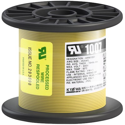 特長●UL WL-1及び電気用品安全法-F-の難燃試験に合格します。●UL・CSA共用です。仕様●色：黄●芯数：1●全長(m)：100●定格：300V●外径寸法(mm)：約1.3●導体(より線)断面積：AWG26●定格温度(℃)：80●許容電流(A)：4仕様2●定格温度80℃ 原産国（名称）：日本【代引きについて】こちらの商品は、代引きでの出荷は受け付けておりません。【送料について】北海道、沖縄、離島は送料を頂きます。
