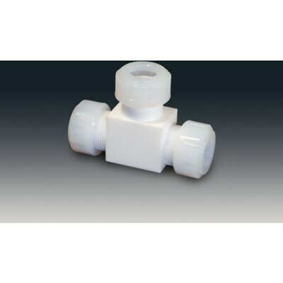 フロンケミカル チューブ継手(フッ素樹脂) PTFEスリーシール式T型ジョイント 8φ NR1091002 研究用品 理..