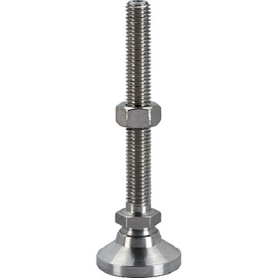 HALDER レべリングパッド パッド、オネジ付 ボール部 SUS 耐荷重36kN 呼びM16 長さ200 22590.0672 メカ..