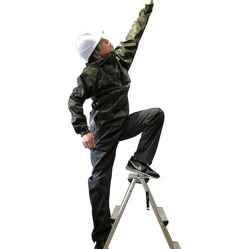 カジメイク ストレッチシールドジャケット ライム LL 757084LL 保護具 作業服 雨具(代引不可)【送料無料】