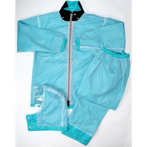 カジメイク ディフェンドレインスーツ ターコイズ M 329353M 保護具 作業服 雨具(代引不可)