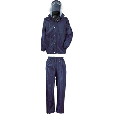 カジメイク ディフェンドレインスーツ ネイビー 3L 3293553L 保護具 作業服 雨具(代引不可)