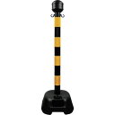 緑十字 チェーンスタンド(ボーダースタンド) 黒/黄反射(プリズム型) BD-PTR 1122×330mm 142008 安全用品 安全用品 チェーンスタンド(...