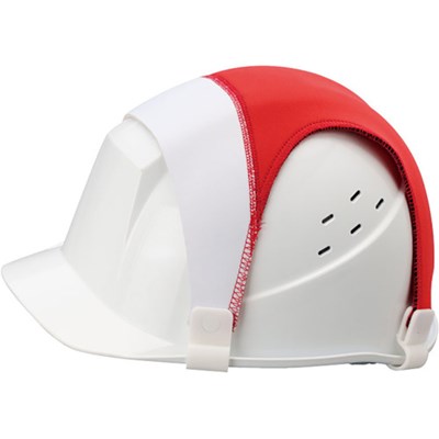 Helmets - ユニット セフティチェックX-バンド(白/赤) 377703 保護具 ヘルメット・軽作業帽 ヘルメット関連用品(代引不可)