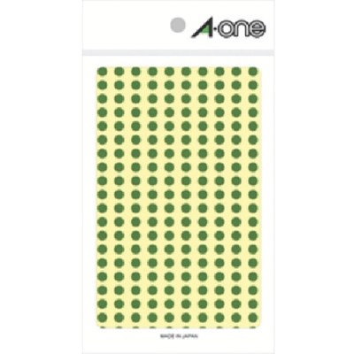 3M エーワン[[TM上]] カラーラベル 丸型 5mmΦ 緑 (9枚入) 7063 オフィス・住設用品...