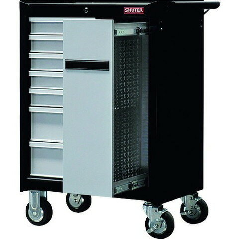 SHUTER 重量キャビネットカート TC-H25 ブラック TCH25BK(代引不可)【送料無料】