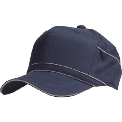 カジメイク ポリワークキャップ ネイビー F 651055F 保護具 作業服 作業帽(代引不可)
