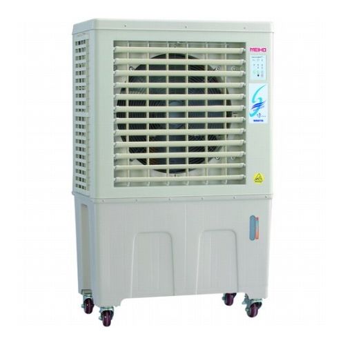 特長●外気温より-6℃の冷却効果があります。（30℃、50％RH）●水の気化熱による自然の冷風なので長時間使用しても体に優しい冷風です。●エアコンのように排熱を出さないのでクリーンです。●エアコンやスポットクーラーと比較して消費電力が少ないので電気代が大幅に節約できます。●リモコン付なので離れた場所からでも操作が可能です。●風量は3段階に調整が可能です。用途●工場や倉庫・屋外のイベントに。●熱中症対策に。仕様●電源(V)：単相100●消費電力(kW)(50/60Hz)：0.310/0.399●幅(mm)：860●奥行(mm)：500●高さ(mm)：1380●電源コード長さ(m)：2●タンク容量(L)：120●ファン径(mm)：520●最大風量(［［M3］］/min)(50Hz)：106●最大風量(［［M3］］/min)(60Hz)：110●周波数(Hz)：50/60●水タンク容量(L)：120●水蒸発量：8.7L（25℃、54％RH）/9.5L（25℃、56％RH）●連続使用時間：13.8/12.6h●騒音値：62/64dB(A)仕様2●給水方式：タンク貯水式（自動給水可能）●安全装置：水切れ検知・モーター加熱保護●風向・風量：上下手動、左右自動スイング、風量可変（3段階）材質／仕上●本体カバー：ABS樹脂●ブラインド板：ABS樹脂●羽：ガラス繊維強化ABS樹脂セット内容／付属品●リモコン注意●必ず清水を使用して下さい。●締め切った室内等での使用は湿度があがり、十分な効果が得られません。●気化式冷風機の性能は使用環境の温度と湿度の影響を大きく受けます。原産国：中国【代引きについて】こちらの商品は、代引きでの出荷は受け付けておりません。【送料について】北海道、沖縄、離島は送料を頂きます。