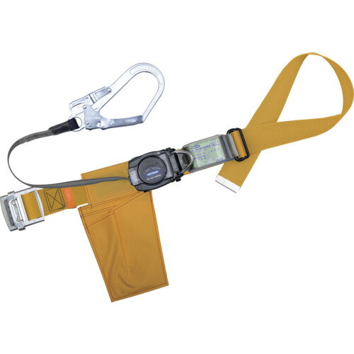 TSUYORON 胴ベルト型墜落制止用器具(巻取タイプ)ロック機構なし リトラ 黄 Mサイズ...