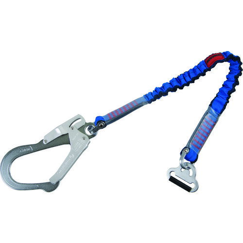 樂天商城 - TSUYORON 胴ベルト型墜落制止用器具用補助ロープ 伸縮式ノビロン(BL)連結環FL-51 フックFS-93-1 D環止めなし TBLATNV5931BLNBP 保護具 墜落 落下防止用品 安全ロープ(代引不可)【送料無料】