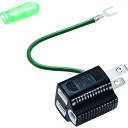 SANWA 3P→2P変換アダプタ TAPAD8BK オフィス 住設用品 OA用品 OAタップ(代引不可)