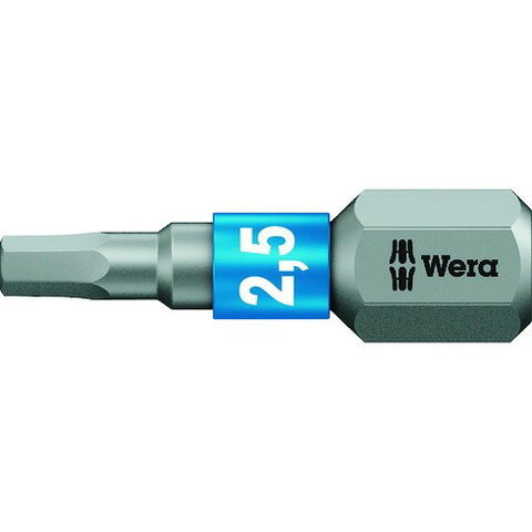 【商品詳細】●頑丈なビットで、鉄板や金属加工に最適です。●Wera社独自のHex-Plusと呼ばれる面接触構造により、六角ねじ穴を傷めることなく、ねじの寿命を延ばすことにも貢献します。●独自開発したバイトーション、熱処理した軸の部分でねじれによる衝撃を吸収し、耐久性を向上します。●全長(mm)：25●対辺(mm)：2.5●ビットベルトセット内容：ヘックスプラス（六角）●差込：6.35●差込：6.35mm●バイトーションタイプ（二重効果）●カラーコード付材質／仕上●特殊工具鋼JANコード 4013288182432【代引きについて】こちらの商品は、代引きでの出荷は受け付けておりません。【送料について】北海道、沖縄、離島は送料を頂きます。