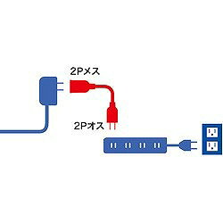 リコメン堂ホームライフ館のSANWA 電源延長コード TAPEX21001BK オフィス 住設用品 OA用品 OAタップ(代引不可)｜アングル3