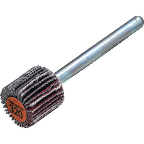 TRUSCO セラミックフラップホイール 軸径3mm #320 外径10×幅10×軸長30 (10個入) TCF1010CE320 電動 油圧 空圧工具 研削研磨用品 フラップ軸付ホイール(代引不可)【送料無料】