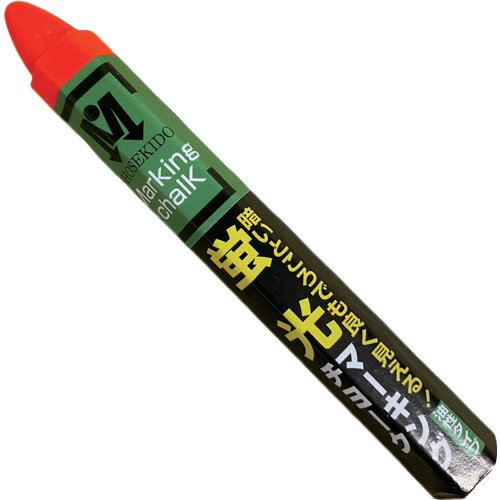 特長●暗くてもよく見える。●夜間や暗所に最適。●冬の寒さにも耐えられる「マーキングチョーク」です。車内等の高温環境・低温環境にも強く温度の変化にも対応させました。用途●木材、道路表示、ブロック、コンクリート、鉄、石など。仕様●色：赤●直径(mm)：14●長さ(mm)：111●筆記線幅(mm)：14●芯径(mm)：14●タイプ：油性●奥行き(mm)：14仕様2●油性マーキングチョークです。●直ぐに消すときは乾いた布やティッシュで拭けば簡単に消せます。（乾燥し消すときは灯油やベンジンでこすってください）材質／仕上●ワックス／顔料原産国：日本【代引きについて】こちらの商品は、代引きでの出荷は受け付けておりません。【送料について】北海道、沖縄、離島は送料を頂きます。