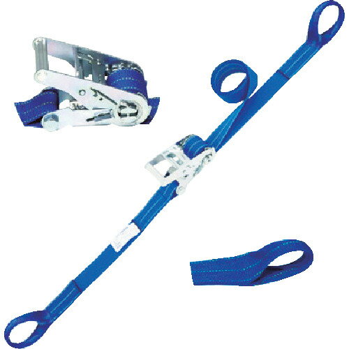 シライ ベルトラッシング(ラチェットバックル式) ベルタイト(R) JIS認証品 エコマーク認証品 両端アイ..