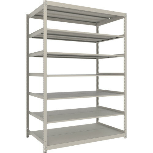 TRUSCO スチールラック 薄型ラック(耐荷重100Kg)1800×875×H2400 7段単体 ネオグレー ネオグレー UL8697 物流 保管用品 物品棚 軽量棚(代引不可)【送料無料】