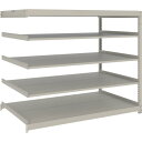 TRUSCO スチールラック 薄型ラック(耐荷重100Kg)1800×595×H1200 5段連結 ネオグレー ネオグレー UL4665B 物流 保管用品 物品棚 軽量棚(代引不可)【送料無料】