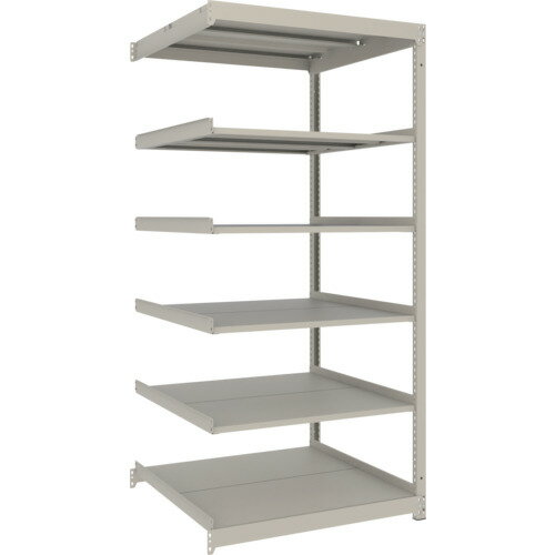 TRUSCO スチールラック 薄型ラック(耐荷重100Kg)900×875×H1800 6段連結 ネオグレー ネオグレー UL6396B 物流 保管用品 物品棚 軽量棚(代引不可)【送料無料】